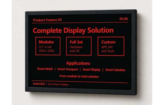 13.3" - Single Layer - Two Colour Cholesteric LCD