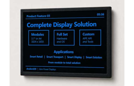 13.3" - Single Layer - Two Colour Cholesteric LCD