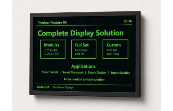 13.3" - Single Layer - Two Colour Cholesteric LCD