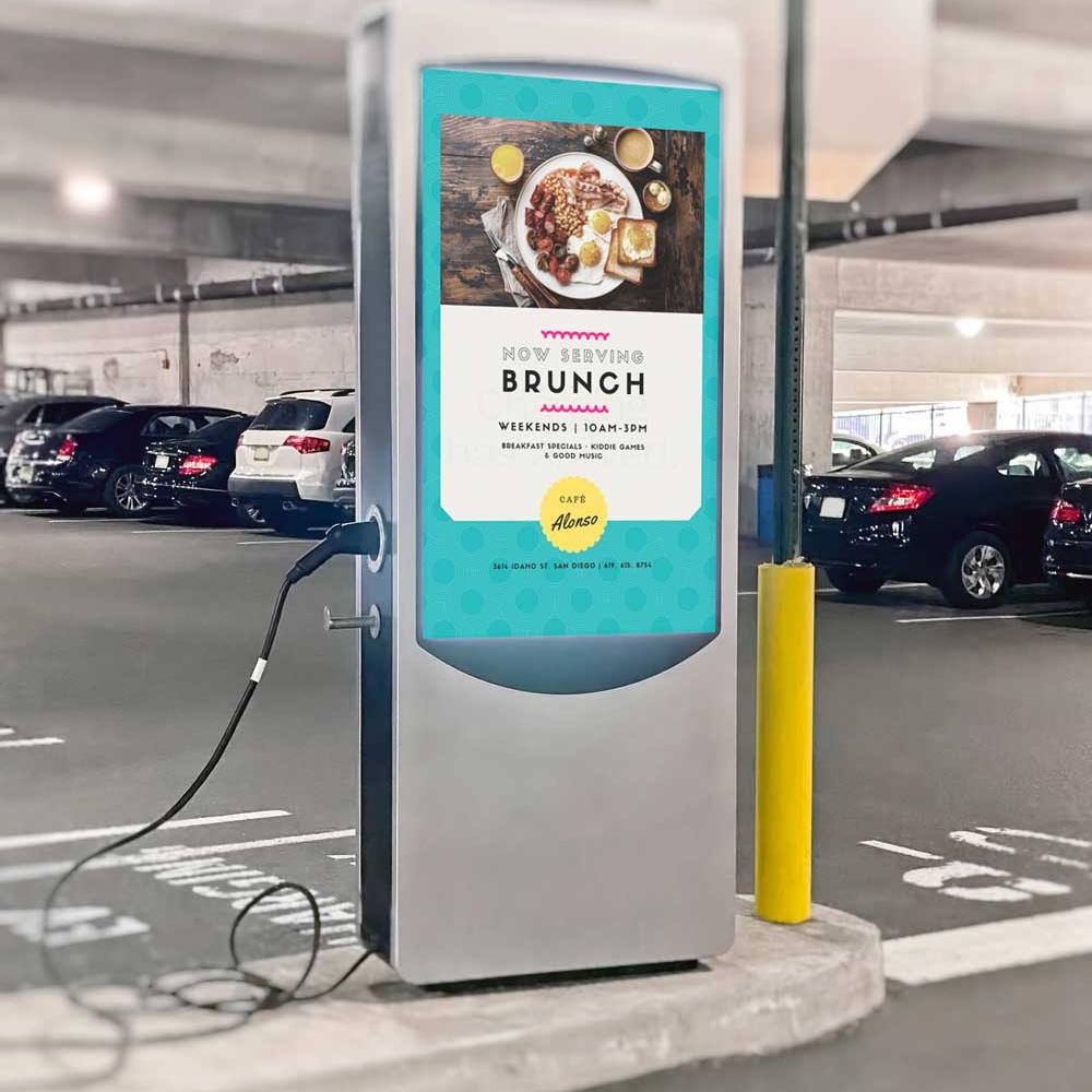 display on an EV charger