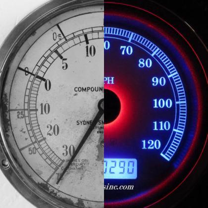 The difference between and old and new meter display