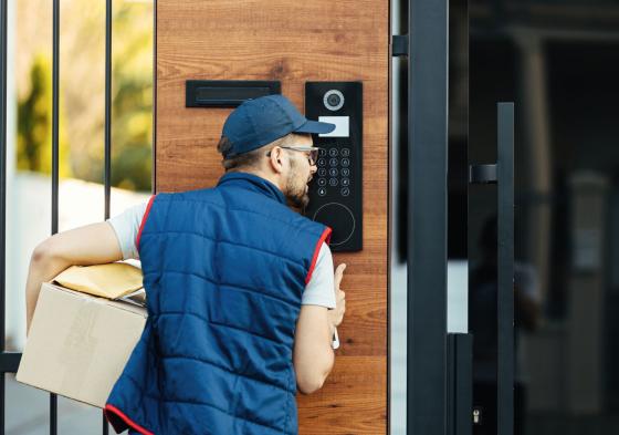 display door entry system with coverglass