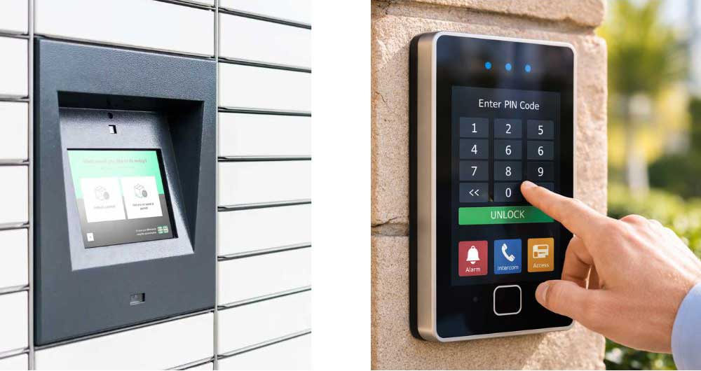 sunlight readable display for smart lockers and access control