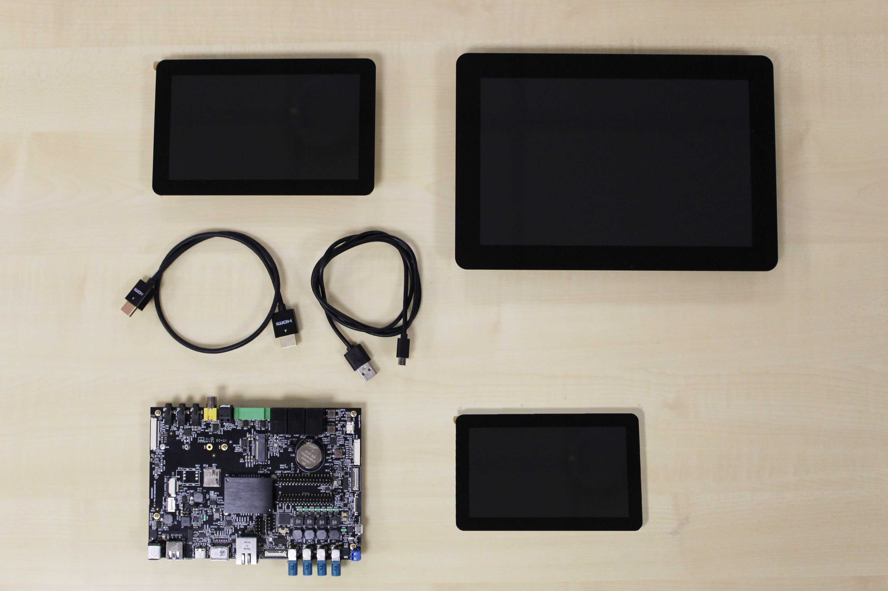 The iMX8-Plus Development kit consists of the following:
